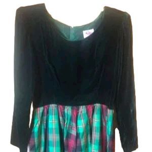 Vintage Long Lanz Originals Holiday Dress 14 Rare Find 80s-90s Era (Note)